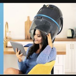 Professional Adjustable Hood Floor Stand Bonnet Hair Dryer, 1300 Watts, Black