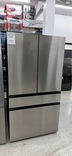Bespoke 36 in. 29 cu. ft. Standard Depth 4-Door French Door Smart Refrigerator in Stainless Steel