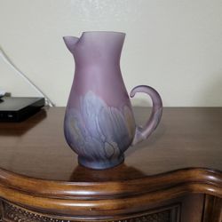 Pitcher-Lavender HAND PAINTED 9" Vintage Rueven ART Nouveau