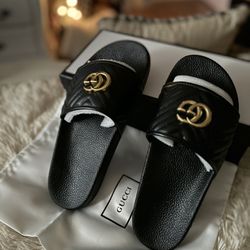 Black Sandal Slides Sz 8.5 Nwb