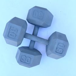 Pair of 30 lb Exercise weights dumbbells 30 pounds