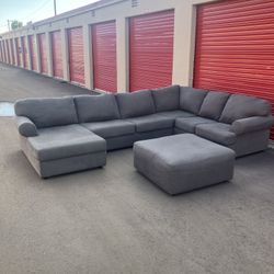 Large Gray U-Shape Sectional 