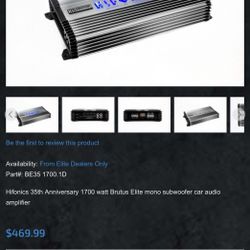 BE35 1700.1D BRUTUS ELITE AMPLIFIER