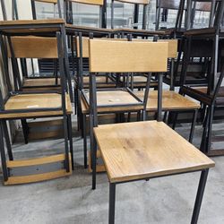 Chair Wood With Metal Frame