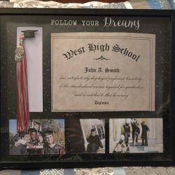 Graduation Diploma and picture Frame
