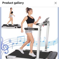 ANCHEER 2 in 1 Treadmill for Small Spaces, Folding Under Desk Treadmill Walking Machine for Home, a005571