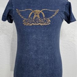 Vintage Aerosmith Shirt 70s Original Tour Merch Rock in a Hard Place Size Medium