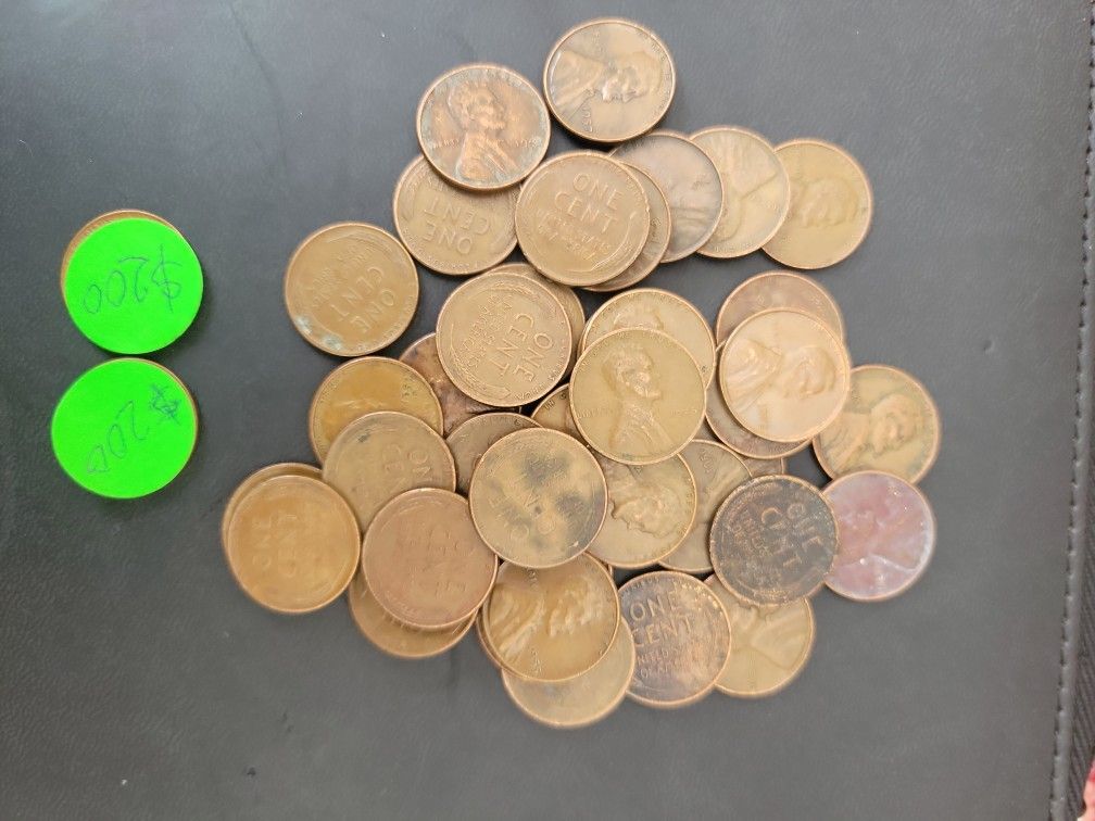 52 PICES Olds Penny's 2 rare Pices Value In $400 Hundreds Dollars ich The rest It's $17 dollars ich