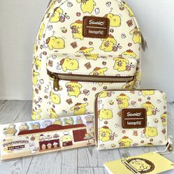 Loungefly Pompompurin Backpack And Wallet Set