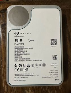 Seagate Exos X20 (7200RPM, 3.5", SATA III) 18TB Internal Hard Drive