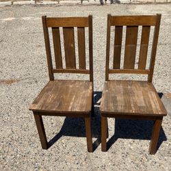 Hard Back Wooden Chairs 