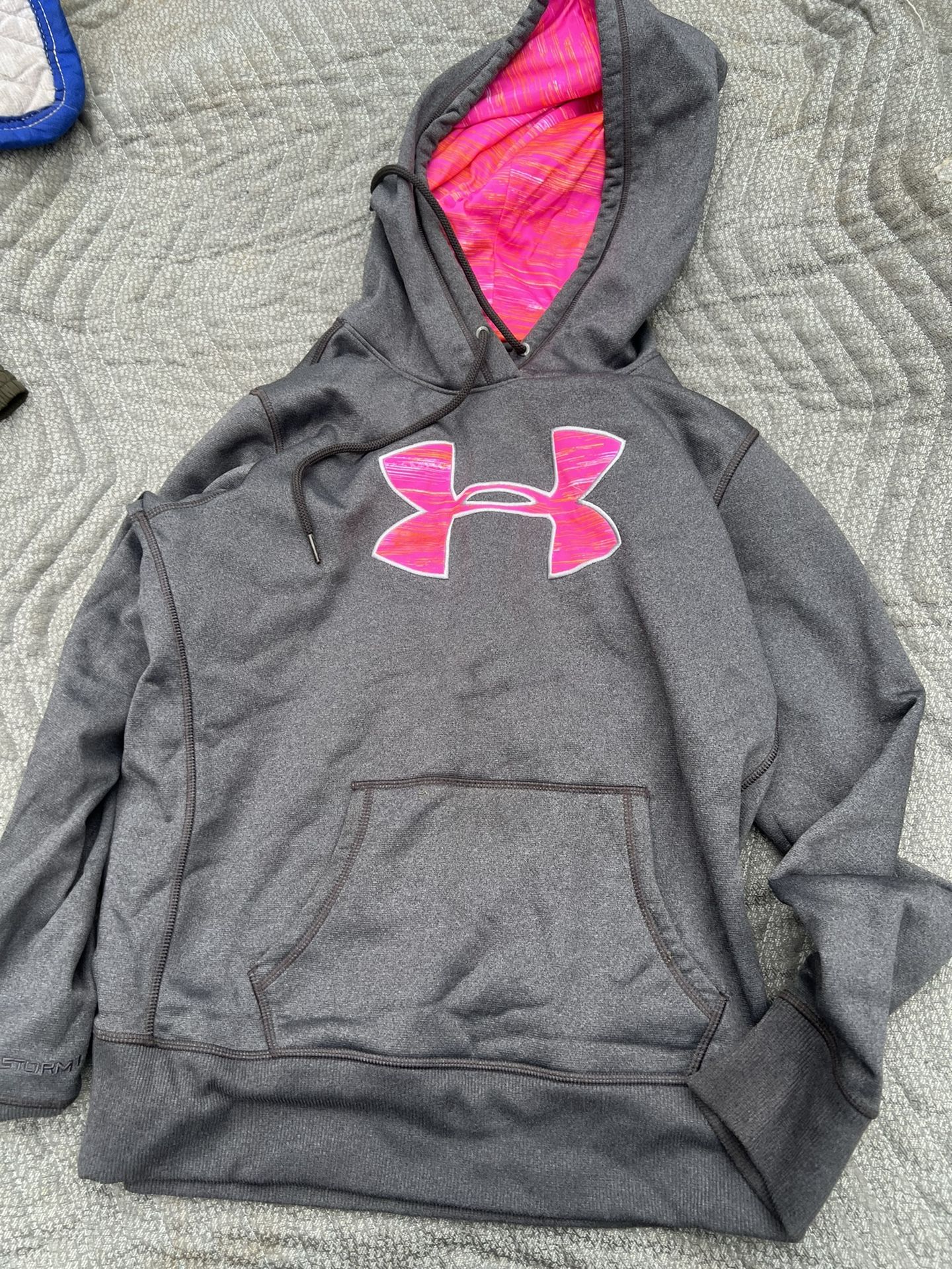 Under Armour Fleece Hoodie Long Sleeve Sweatshirt Womens Size Large .