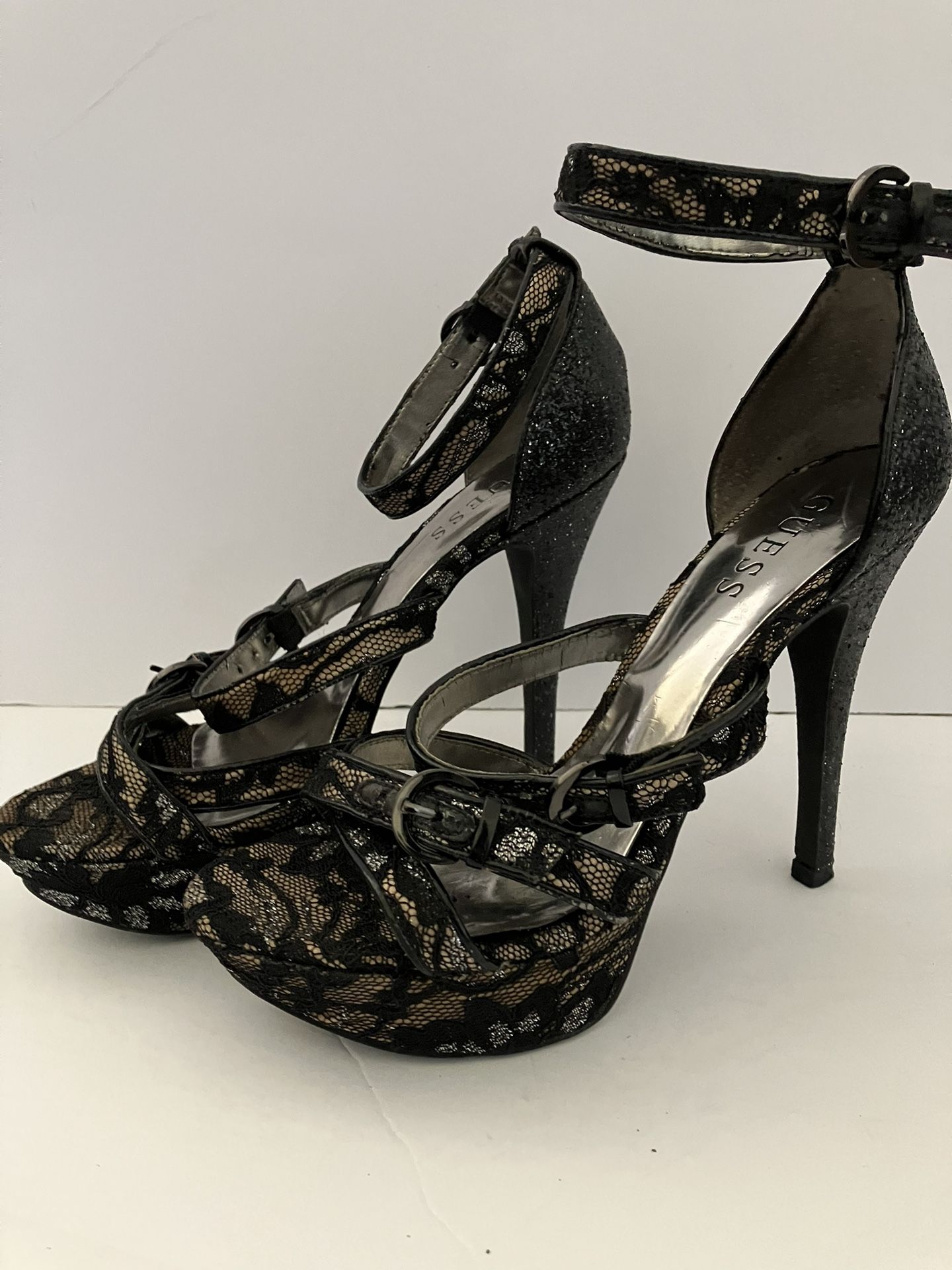 Guess 7.5M Women’s High Heels- Black/ Tan