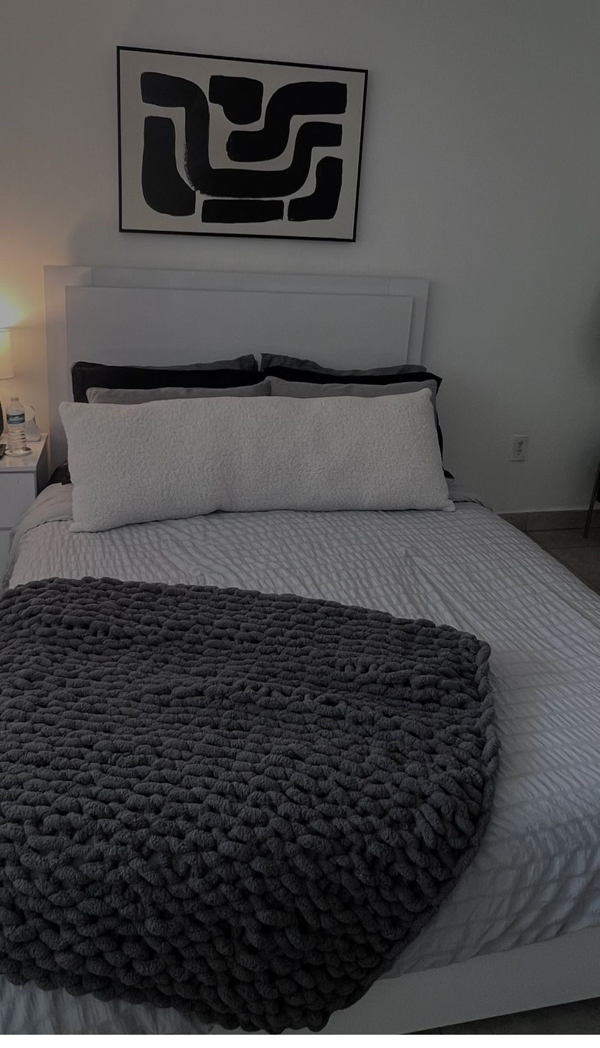 Queen Bed Frame & Nightstand/mirror