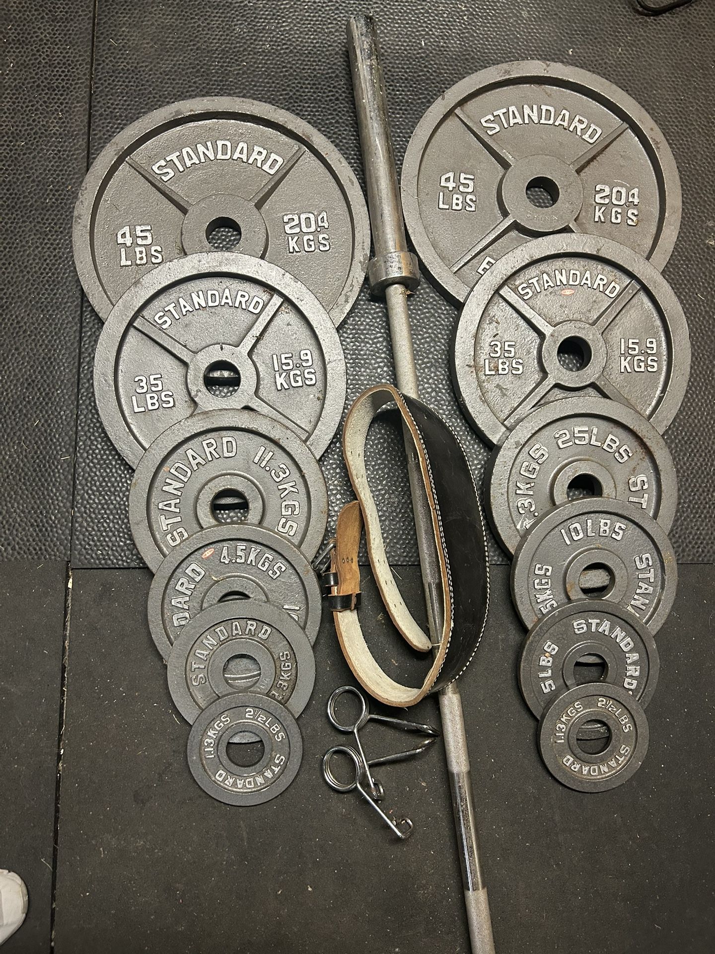 245lbs Or Olympic Plates And Bar