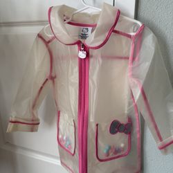 Hello Kitty Girls Raincoat Sz 6 