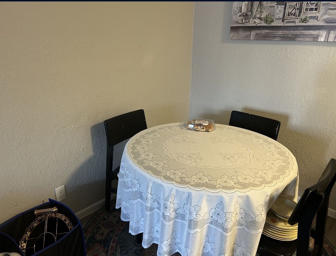 Dining table with four chairs