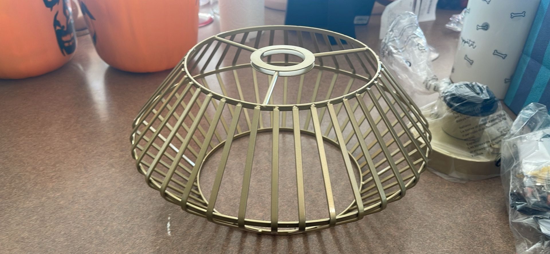Brand New Gold Geometric Ceiling Lamp Fixture