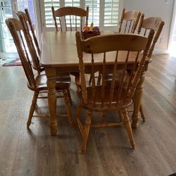 Maple Dining Table 6 Chairs