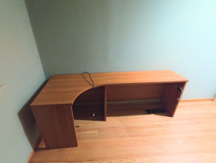 Desk-L Corner With 2 Drawer Filing Cabinet