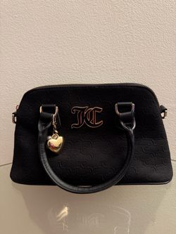 Juicy Couture Black Monogram Dome Satchel