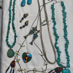 Native American/Turquoise stone Jewelry Lot 