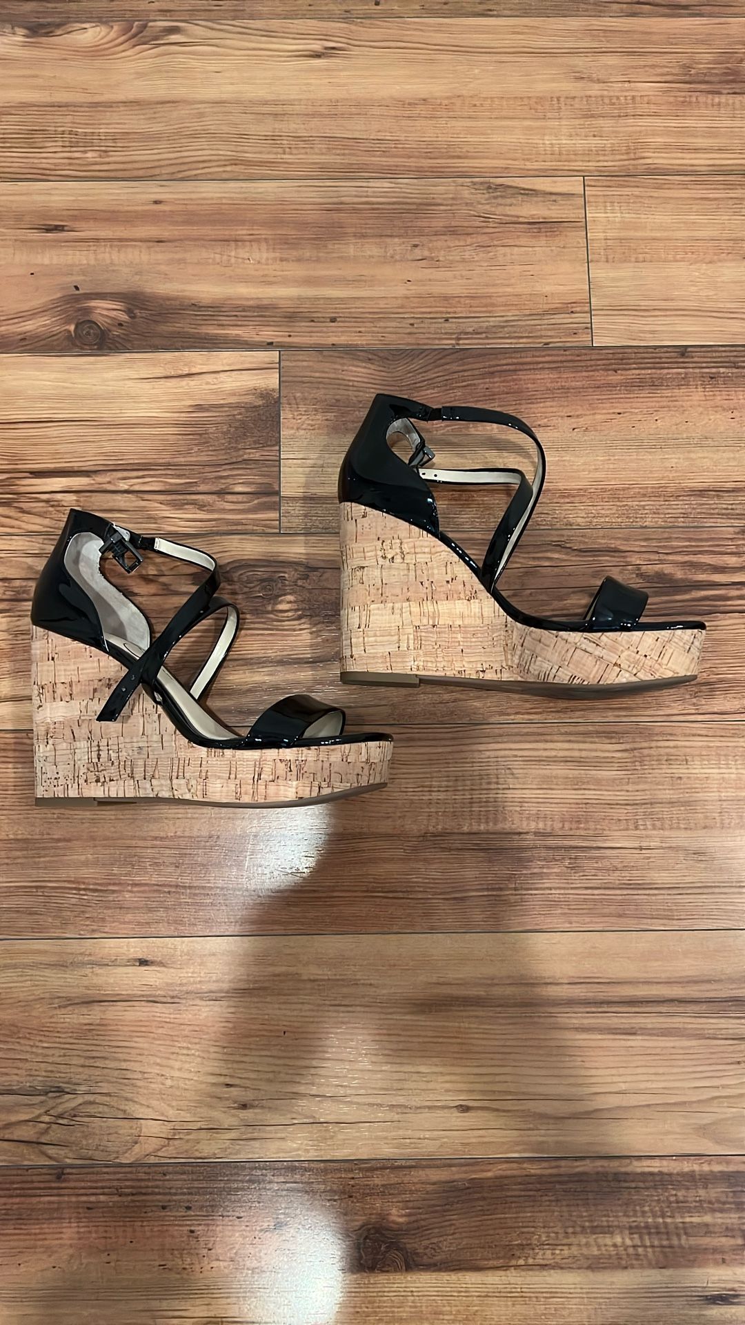 Jessica Simpson Black Wedge Heels 