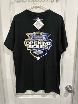 NWT MLB Official Merchandise Los Angeles Dodgers & San Diego Padres 2015 Opening Series T-Shirt Size Large