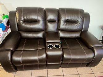 2 Piece Leather Couches - like New