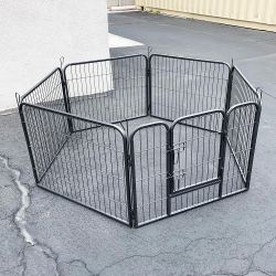 New In Box $70 Pet 6-Panel Playpen, Each Panel (24” Tall X 32” Wide) Heavy Duty Dog Exercise Fence Gate Crate Kennel