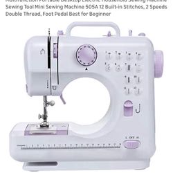 Mini Portable Sewing Machine 12 Stitches with Foot Pedal & Light