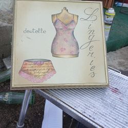 Vintage  Lingerie Art Print 12l 12w