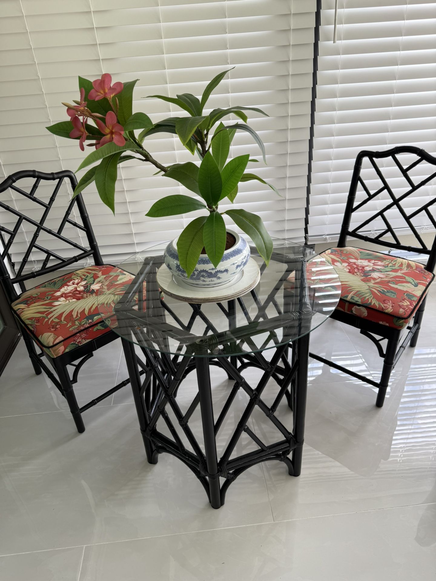 Two Black Dayna Side Chairs By Ballard Design