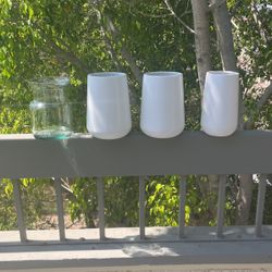White Ceramic Flower Based