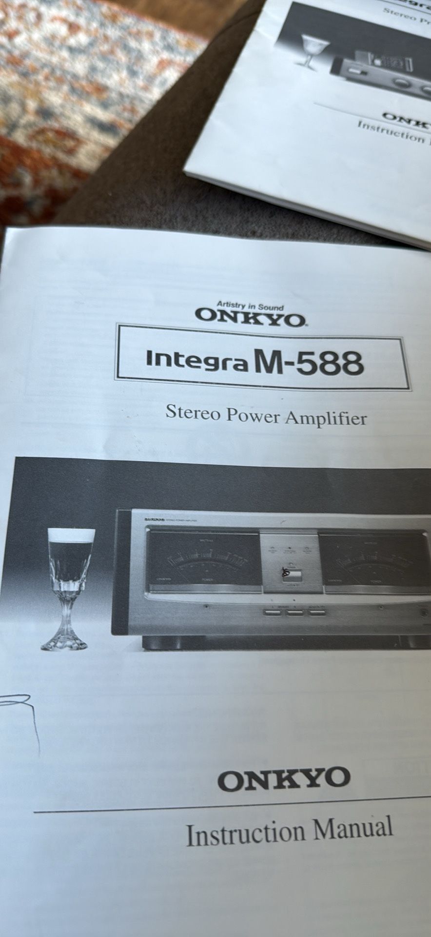 Onkyo Power Amplier And Onkyo Pre Amplifier