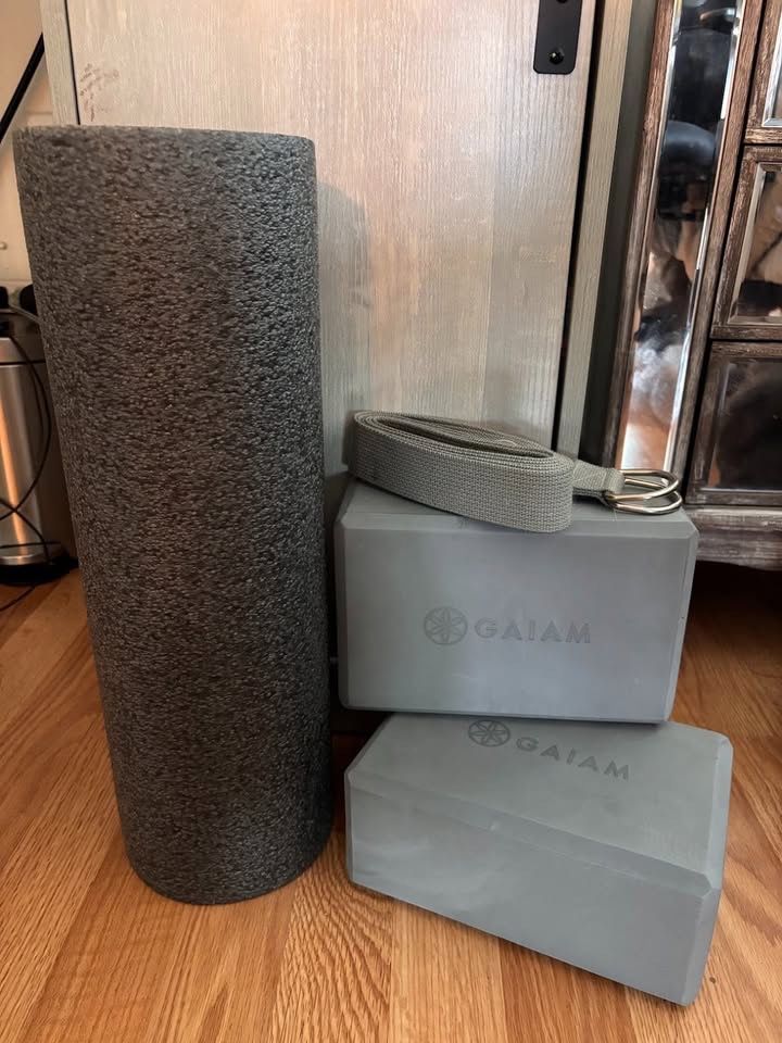 Foam Roller, Blocks, Strap Combo