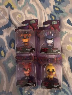 FNAF Five Nights at Freddy’s 2” Jazwares Figure SET Bonnie Chica Foxy & Freddy