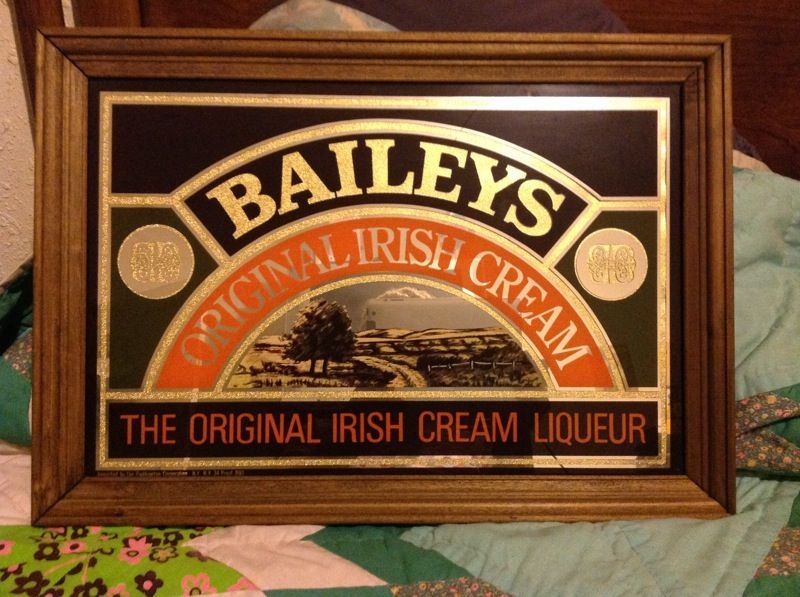 Vintage Baileys original irish cream liqeur mirror