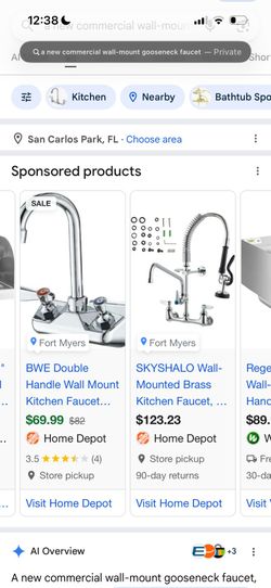 wall mount faucet