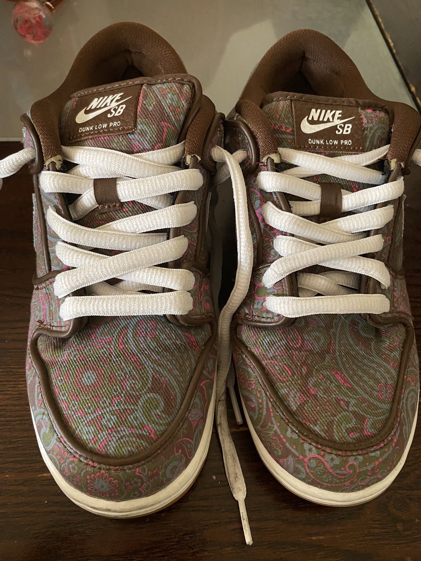 Nike SB dunks brown paisley