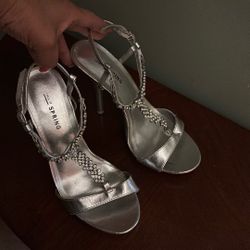 Silver High Heels - 