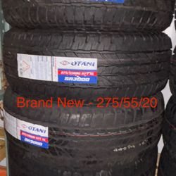 (4) - 275/55/20 Otani SA3000 Tires