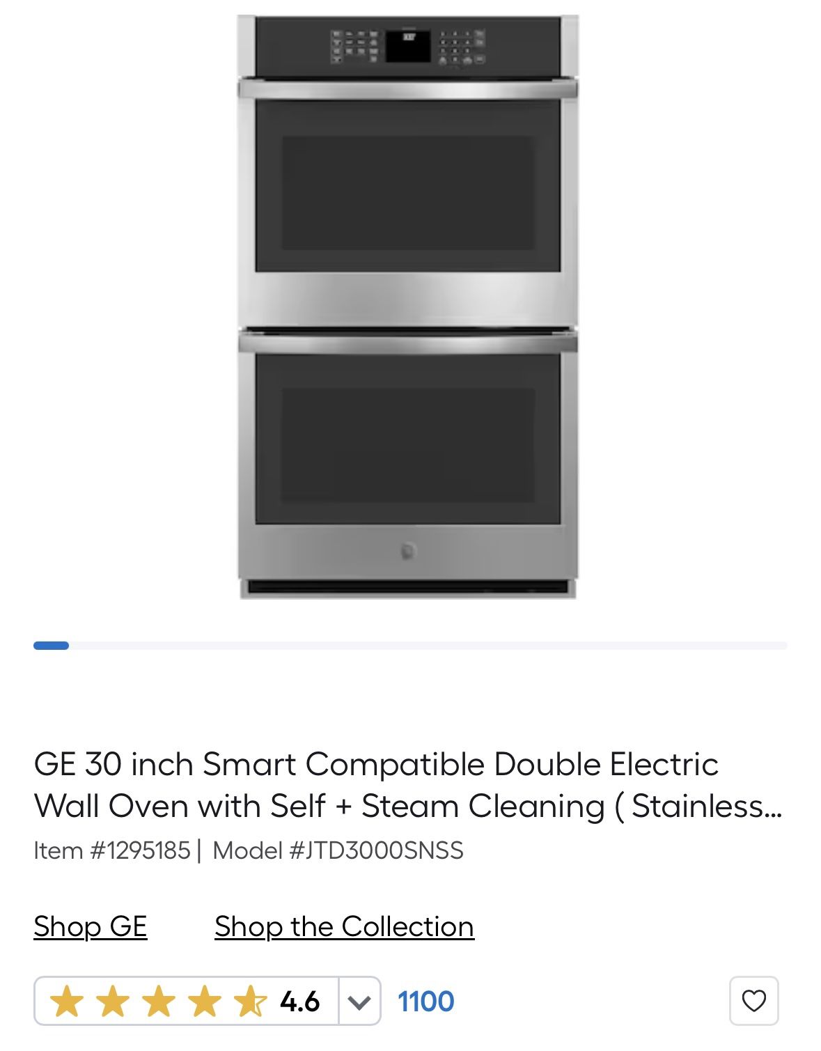 Smart GE Double Electric Wall Oven 