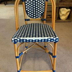 Bar Stool Blue/White 