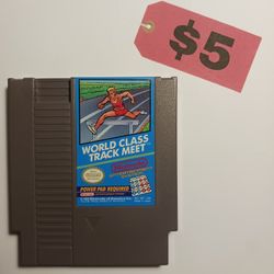 NES 1988 World Class Track Meet Video Game 