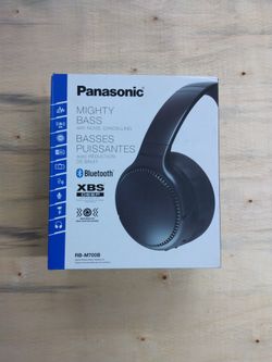 Open Box Panasonic RB-M700B Black Mighty Deep Bass Noise Cancelling Digital Wireless Stereo Headphones