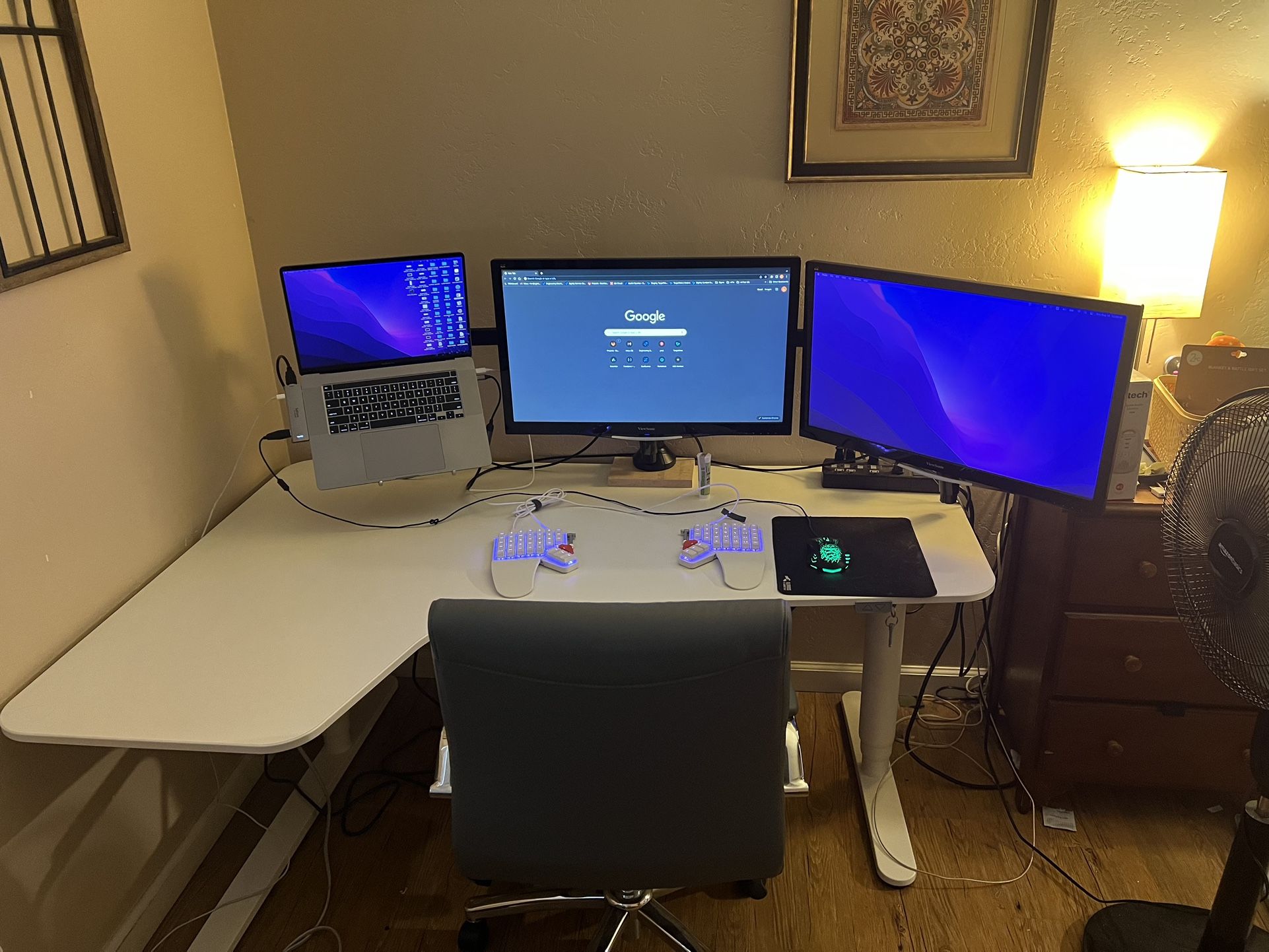 (2) 27inch Monitors With Mount Stand