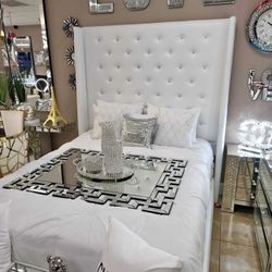 White Bed TALL HEADBOARD 🤍🤍