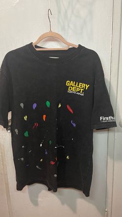Gallery Dept. Men's Black Graphic Logo Crew Neck Short Sleeve Tee Size L