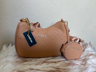 Bebe Studded Shoulder Bag with Coin Purse